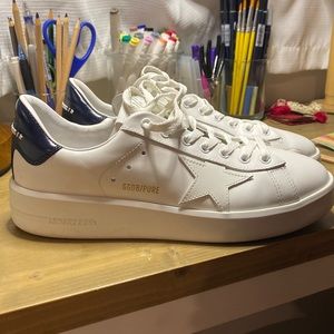 Golden goose Pure-Star white/ navy sneaker